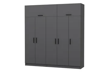 Fruitland Garderob 225 cm - Antracit - Förvaring - Sko- & klädförvaring - Garderober & garderobssystem