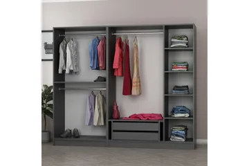 Fruitland Garderob 225 cm - Antracit - Förvaring - Sko- & kl ädförvaring - Garderober & garderobssystem