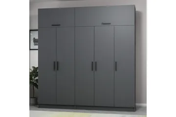 Fruitland Garderob 225 cm - Antracit - Förvaring - Sko- & klädförvaring - Garderober & garderobssystem