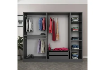 Fruitland Garderob 225 cm - Antracit - Förvaring - Sko- & klädförvaring - Garderober & garderobssystem