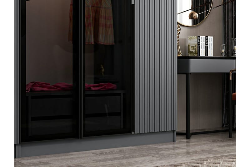 Fruitland Garderob 225 cm - Antracit - Förvaring - Sko- & klädförvaring - Garderober & garderobssystem