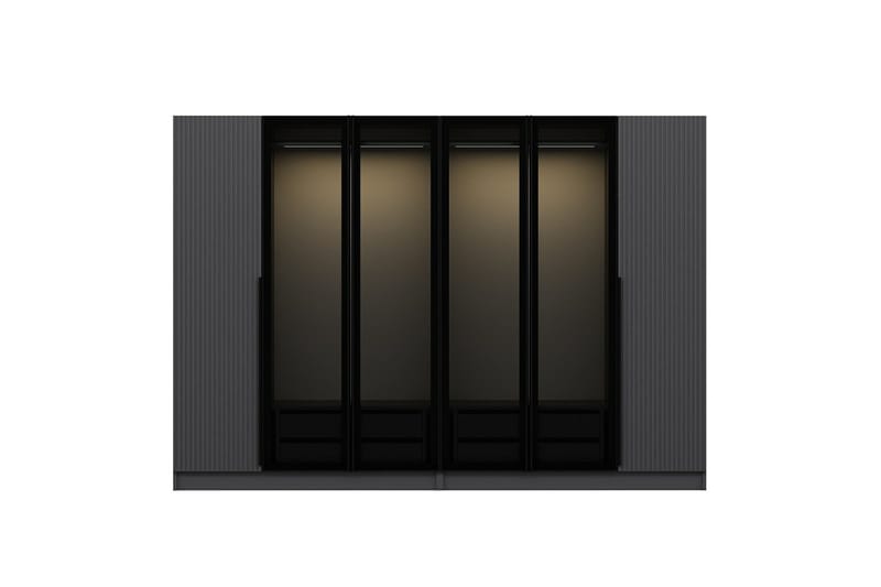 Fruitland Garderob 225 cm - Antracit - Förvaring - Sko- & klädförvaring - Garderober & garderobssystem