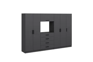Fruitland Garderob 225 cm - Antracit - Förvaring - Sko- & klädförvaring - Garderober & garderobssystem