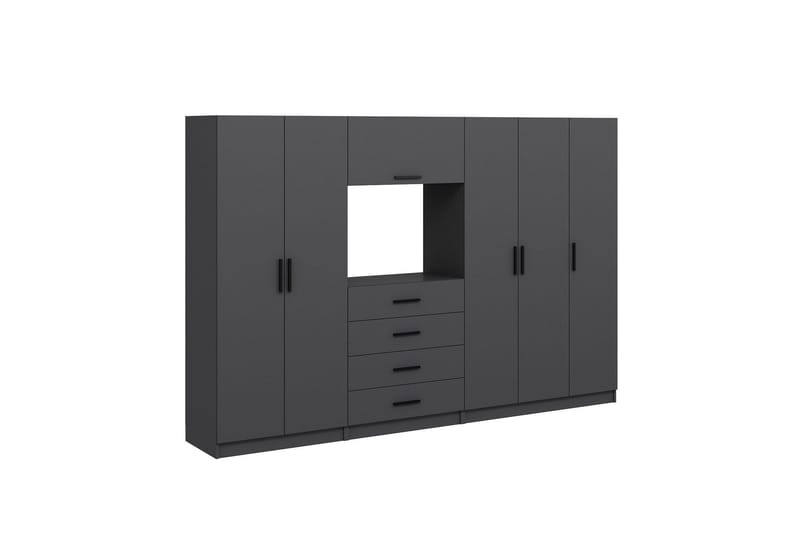 Fruitland Garderob 225 cm - Antracit - Förvaring - Sko- & klädförvaring - Garderober & garderobssystem