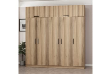 Fruitland Garderob 225 cm - Brun - Förvaring - Sko- & klädförvaring - Garderober & garderobssystem