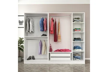 Fruitland Garderob 225 cm - Vit - Förvaring - Sko- & klädförvaring - Garderober & garderobssystem