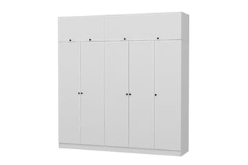 Fruitland Garderob 225 cm - Vit - Förvaring - Sko- & klädförvaring - Garderober & garderobssystem