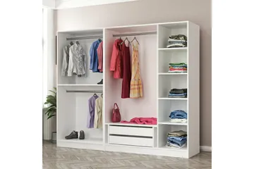 Fruitland Garderob 225 cm - Vit - Förvaring - Sko- & klädförvaring - Garderober & garderobssystem