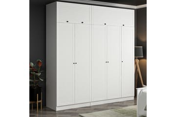 Fruitland Garderob 225 cm - Vit - Förvaring - Sko- & klädförvaring - Garderober & garderobssystem