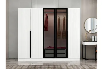 Fruitland Garderob 225 cm - Vit - Förvaring - Sko- & klädförvaring - Garderober & garderobssystem