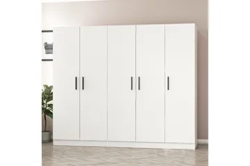 Fruitland Garderob 225 cm - Vit - Förvaring - Sko- & klädförvaring - Garderober & garderobssystem