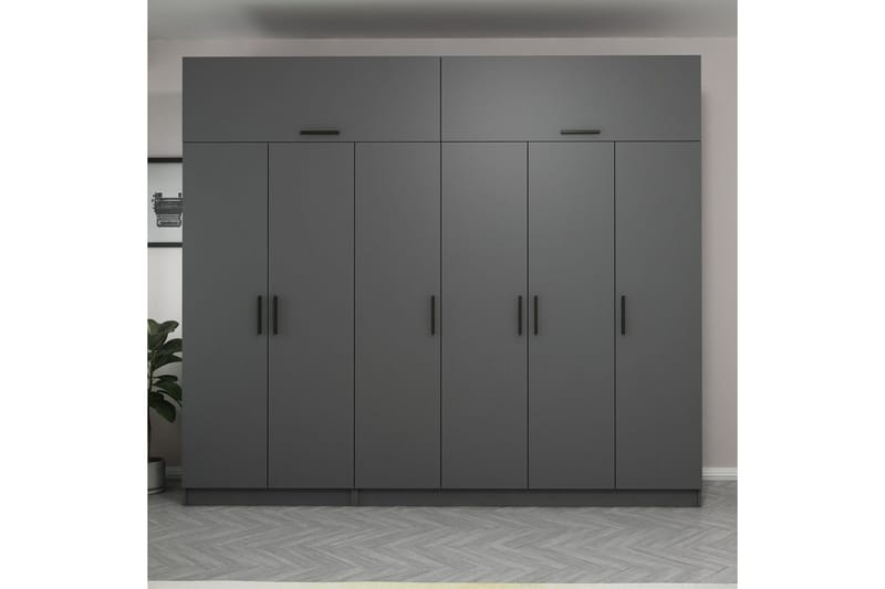 Fruitland Garderob 270 cm - Antracit - Förvaring - Sko- & klädförvaring - Garderober & garderobssystem