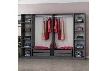 Fruitland Garderob 270 cm - Antracit - Förvaring - Sko- & klädförvaring - Garderober & garderobssystem