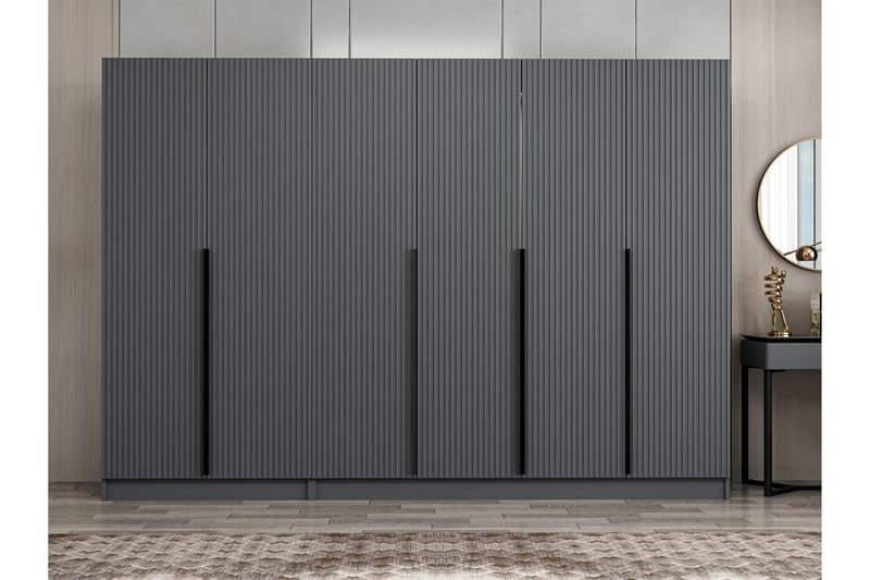 Fruitland Garderob 270 cm - Antracit - Förvaring - Sko- & klädförvaring - Garderober & garderobssystem