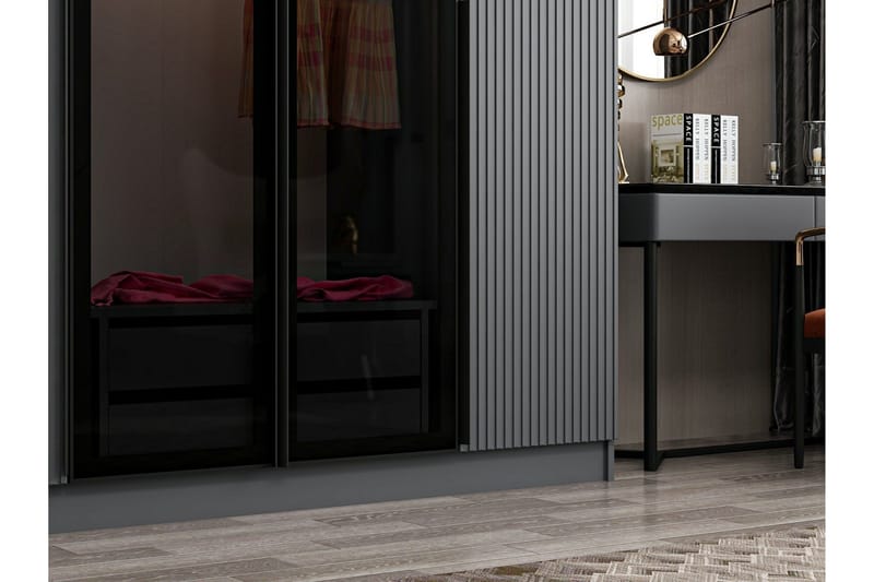 Fruitland Garderob 270 cm - Antracit - Förvaring - Sko- & klädförvaring - Garderober & garderobssystem