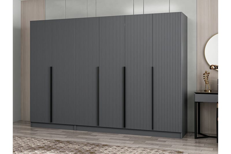 Fruitland Garderob 270 cm - Antracit - Förvaring - Sko- & klädförvaring - Garderober & garderobssystem