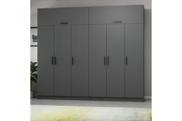 Fruitland Garderob 270 cm - Antracit - Förvaring - Sko- & klädförvaring - Garderober & garderobssystem