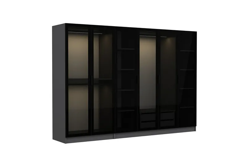 Fruitland Garderob 270 cm - Antracit - Förvaring - Sko- & klädförvaring - Garderober & garderobssystem