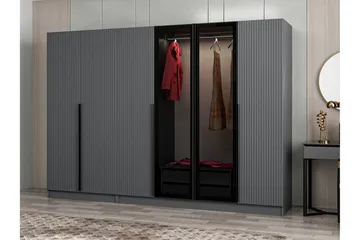 Fruitland Garderob 270 cm - Antracit - Förvaring - Sko- & klädförvaring - Garderober & garderobssystem