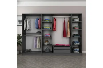 Fruitland Garderob 270 cm - Antracit - Förvaring - Sko- & klädförvaring - Garderober & garderobssystem