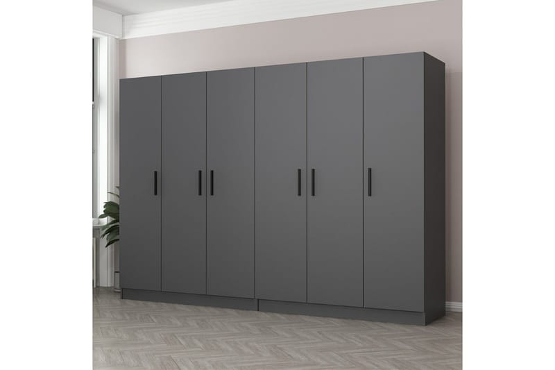 Fruitland Garderob 270 cm - Antracit - Förvaring - Sko- & klädförvaring - Garderober & garderobssystem