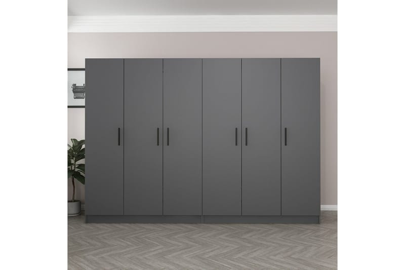 Fruitland Garderob 270 cm - Antracit - Förvaring - Sko- & klädförvaring - Garderober & garderobssystem