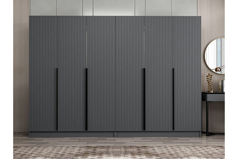 Fruitland Garderob 270 cm - Antracit - Förvaring - Sko- & klädförvaring - Garderober & garderobssystem