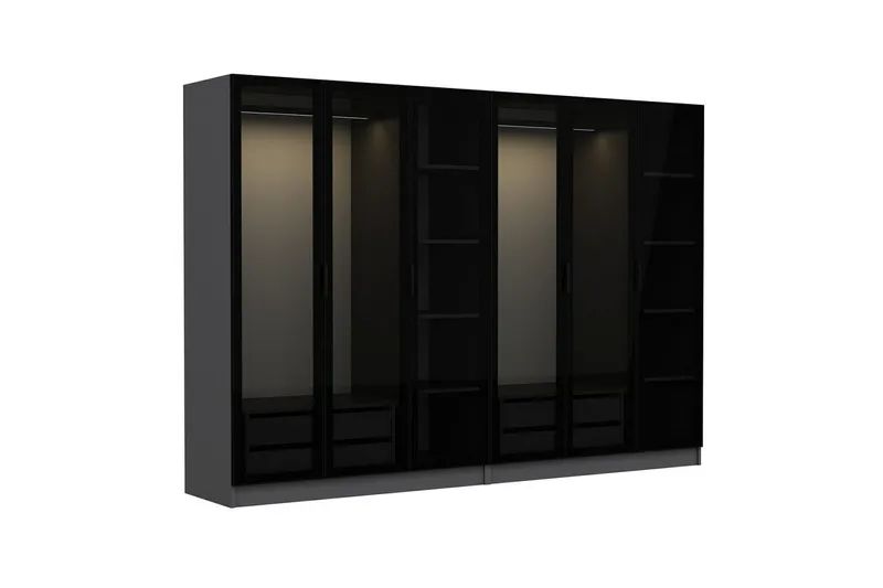 Fruitland Garderob 270 cm - Antracit - Förvaring - Sko- & klädförvaring - Garderober & garderobssystem