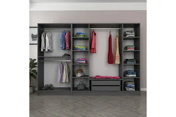 Fruitland Garderob 270 cm - Antracit - Förvaring - Sko- & klädförvaring - Garderober & garderobssystem