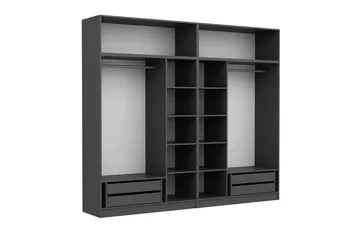 Fruitland Garderob 270 cm - Antracit - Förvaring - Sko- & klädförvaring - Garderober & garderobssystem