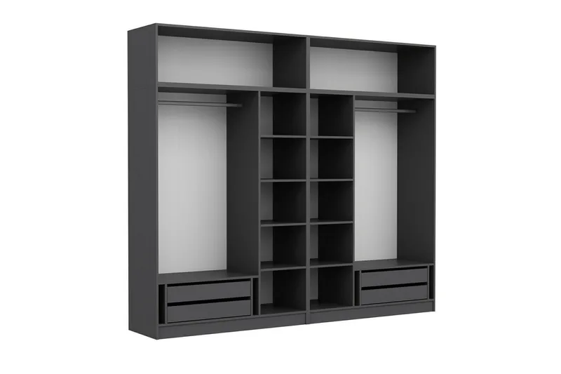 Fruitland Garderob 270 cm - Antracit - Förvaring - Sko- & klädförvaring - Garderober & garderobssystem