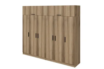 Fruitland Garderob 270 cm - Brun - Förvaring - Sko- & klädförvaring - Garderober & garderobssystem