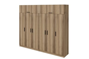 Fruitland Garderob 270 cm - Brun - Förvaring - Sko- & klädförvaring - Garderober & garderobssystem