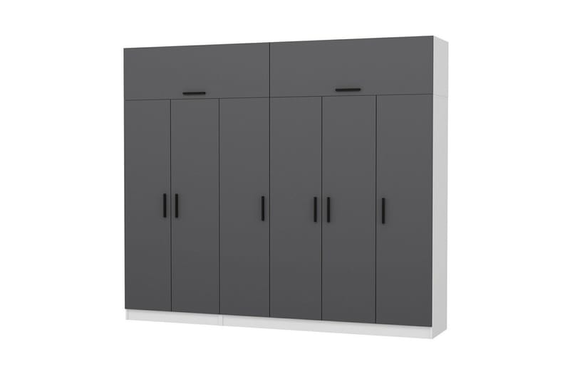 Fruitland Garderob 270 cm - Grå/Vit - Förvaring - Sko- & klädförvaring - Garderober & garderobssystem