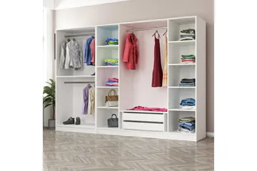 Fruitland Garderob 270 cm - Vit - Förvaring - Sko- & klädförvaring - Garderober & garderobssystem