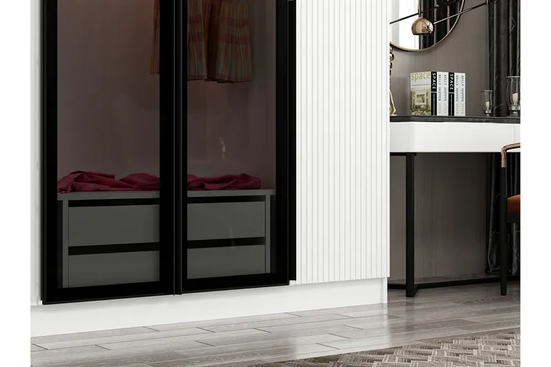 Fruitland Garderob 270 cm - Vit - Förvaring - Sko- & klädförvaring - Garderober & garderobssystem