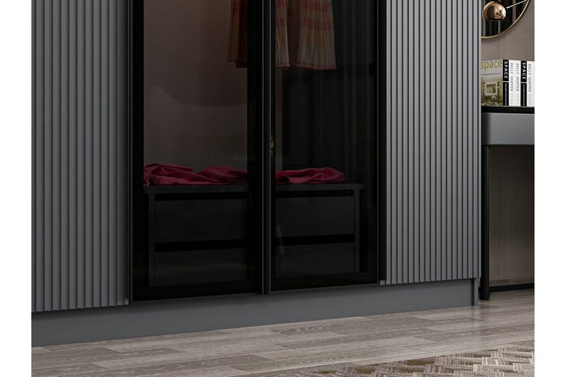 Fruitland Garderob 315 cm - Antracit - Förvaring - Sko- & klädförvaring - Garderober & garderobssystem