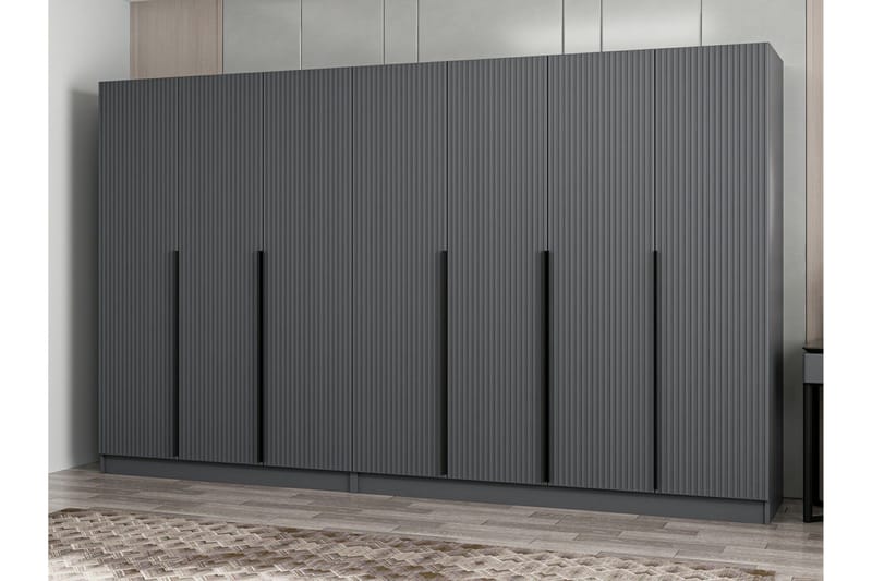 Fruitland Garderob 315 cm - Antracit - Förvaring - Sko- & klädförvaring - Garderober & garderobssystem