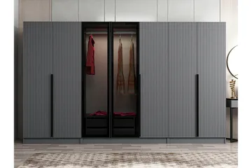 Fruitland Garderob 315 cm - Antracit - Förvaring - Sko- & klädförvaring - Garderober & garderobssystem