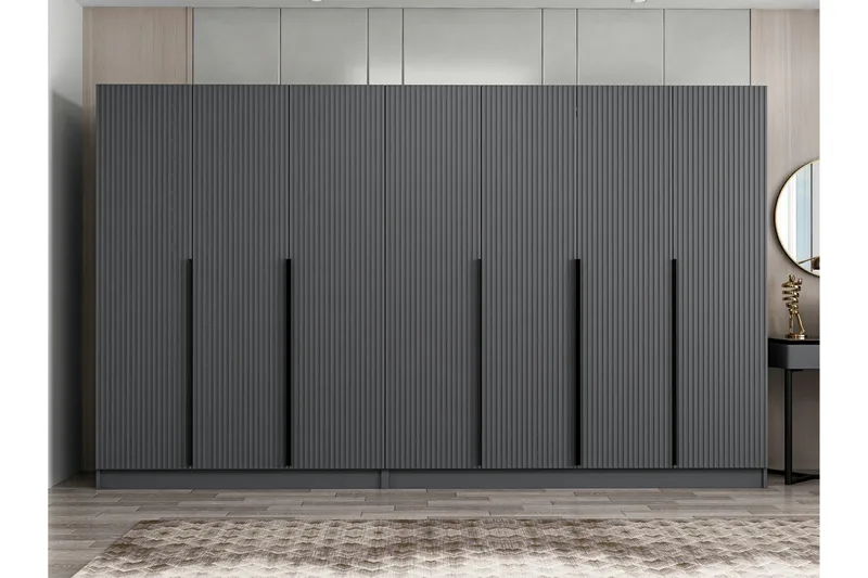 Fruitland Garderob 315 cm - Antracit - Förvaring - Sko- & klädförvaring - Garderober & garderobssystem