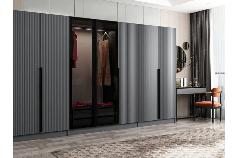 Fruitland Garderob 315 cm, Antracit