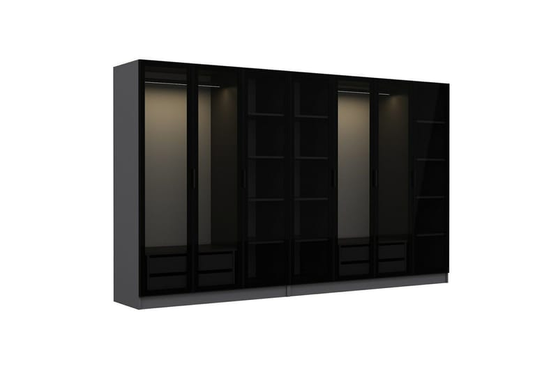 Fruitland Garderob 315 cm - Antracit - Förvaring - Sko- & klädförvaring - Garderober & garderobssystem