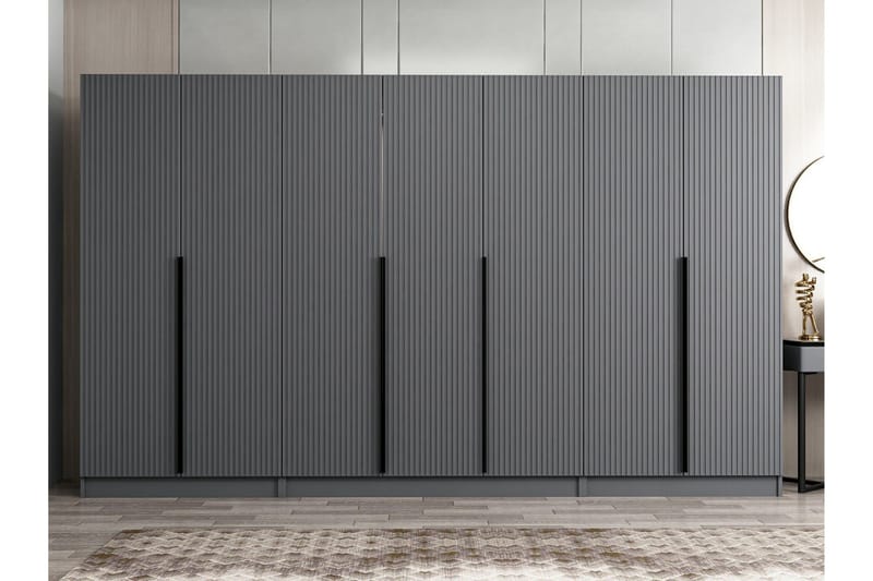 Fruitland Garderob 315 cm - Antracit - Förvaring - Sko- & klädförvaring - Garderober & garderobssystem