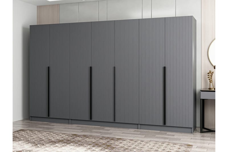 Fruitland Garderob 315 cm - Antracit - Förvaring - Sko- & klädförvaring - Garderober & garderobssystem