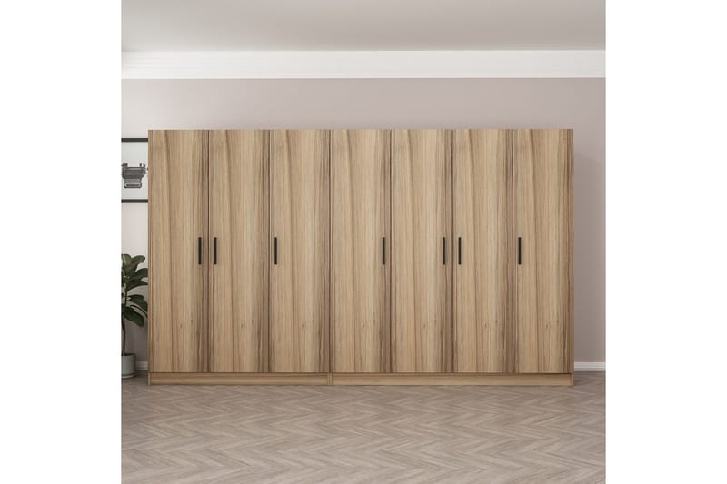 Fruitland Garderob 315 cm - Ek - Förvaring - Sko- & klädförvaring - Garderober & garderobssystem