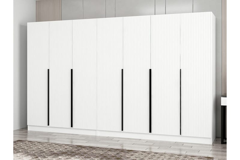Fruitland Garderob 315 cm - Vit - Förvaring - Sko- & klädförvaring - Garderober & garderobssystem