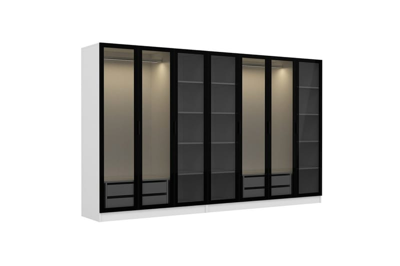 Fruitland Garderob 315 cm - Vit - Förvaring - Sko- & klädförvaring - Garderober & garderobssystem