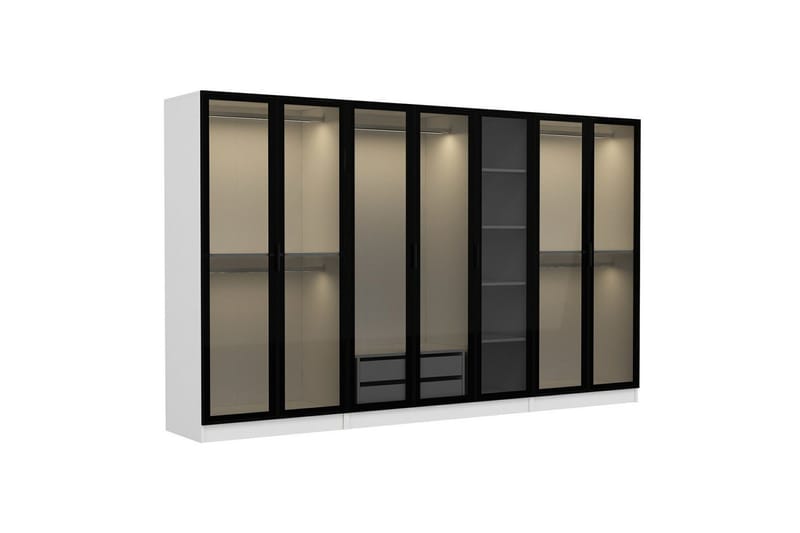 Fruitland Garderob 315 cm - Vit - Förvaring - Sko- & klädförvaring - Garderober & garderobssystem