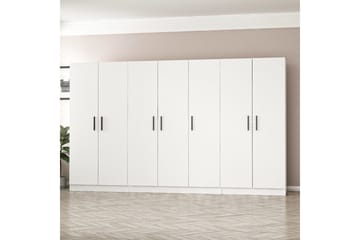 Fruitland Garderob 315 cm - Vit - Förvaring - Sko- & klädförvaring - Garderober & garderobssystem