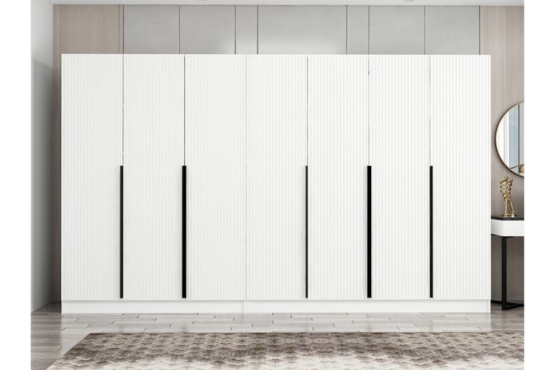 Fruitland Garderob 315 cm - Vit - Förvaring - Sko- & klädförvaring - Garderober & garderobssystem